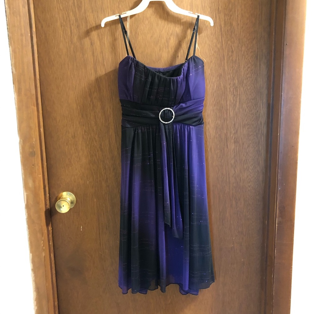 Ruby Rox Black and Purple Dress
